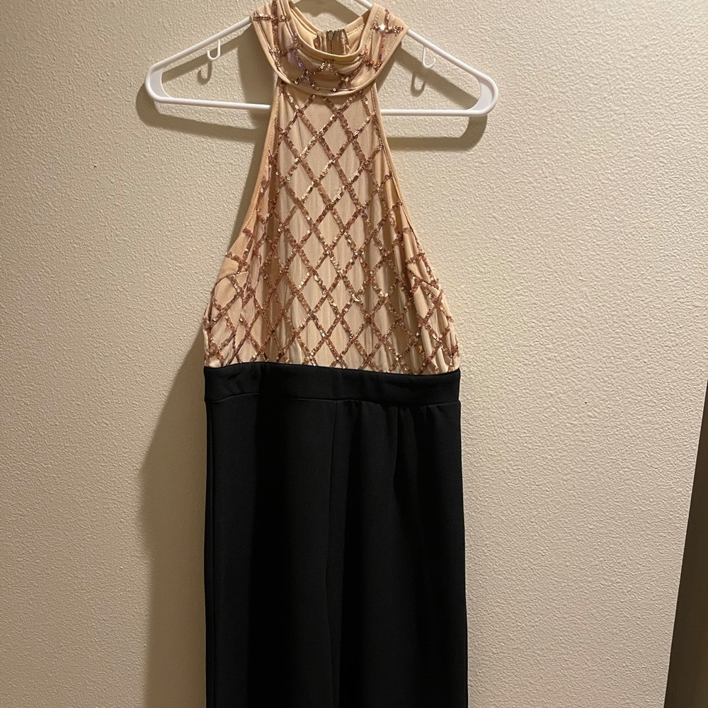 Sequin wide leg jumpsuit